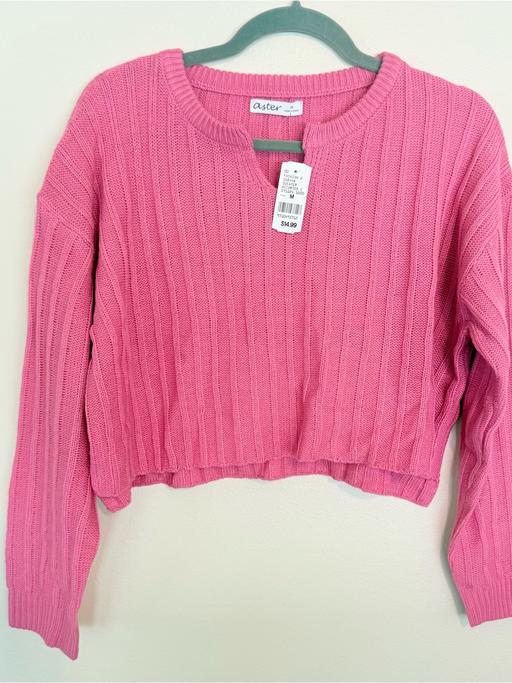 Masters Aster Pink Ribbed Knit Pullover